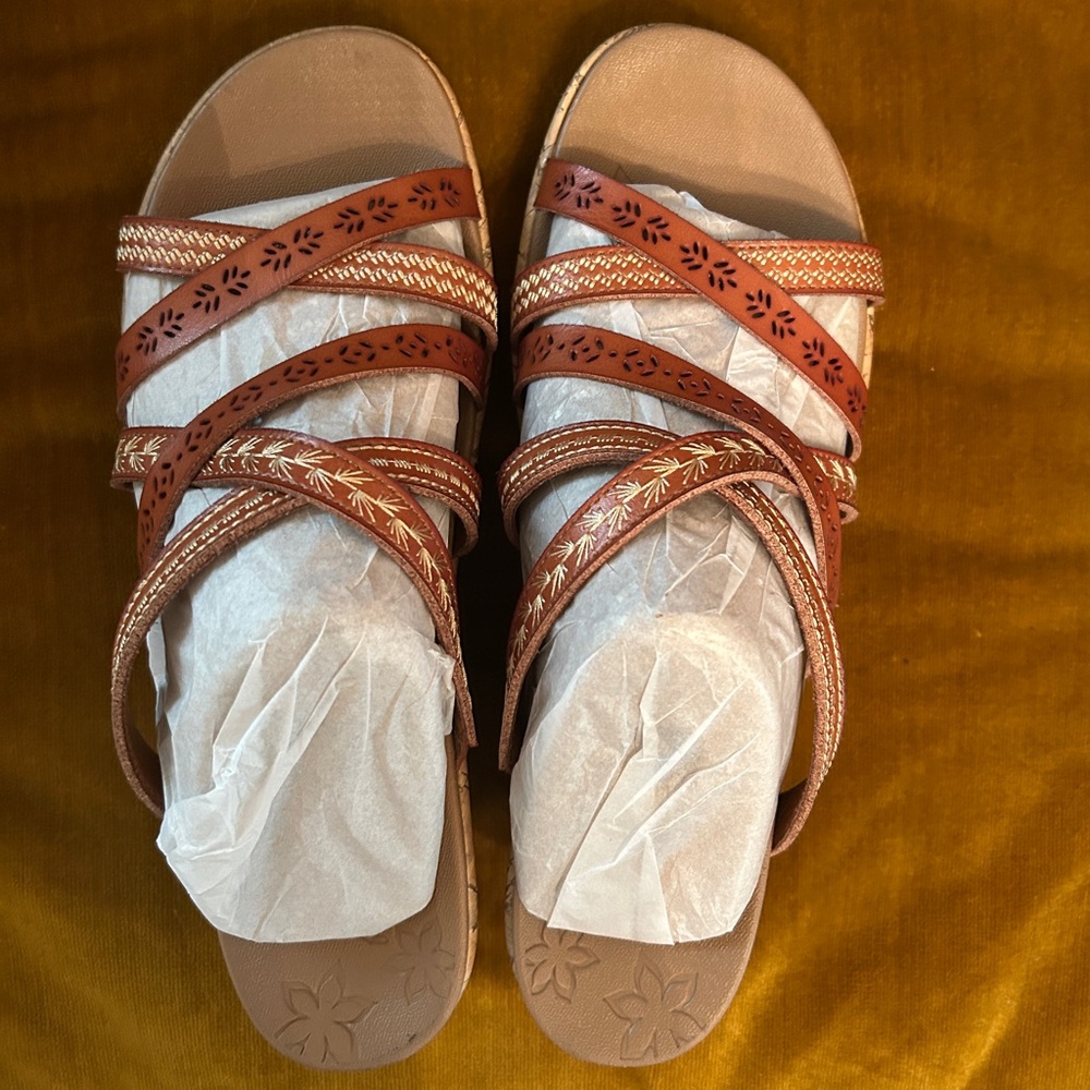 Skechers Beverlee Wedge Sandals 9.5 - Picture 2 of 10